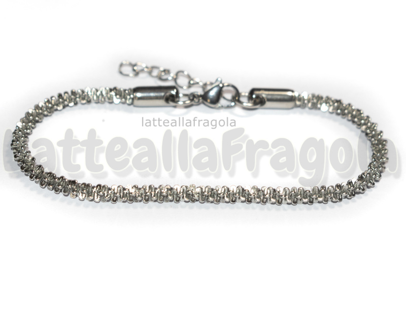 Bracciale Maglia 3.3mm in Acciaio Inox 18cm