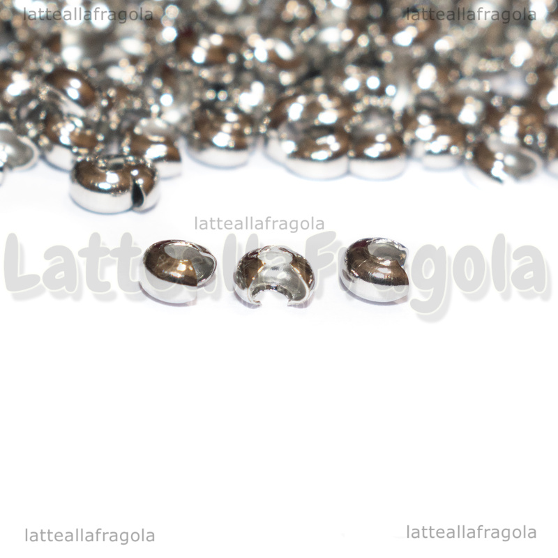 10 Coprischiaccini in Acciaio Inox 4x3.5x2.5mm