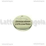 Ciondolo Il Principe Azzurro si è Perso Nel Bosco in acciaio inox 20mm	