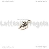 Charm Ghianda 3D in metallo argento antico 14x7mm