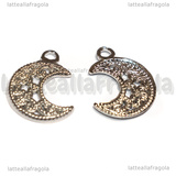 Ciondolo Luna Filigranta in Acciaio Inox 19x15x1mm