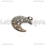 Ciondolo Luna Filigranta in Acciaio Inox 19x15x1mm
