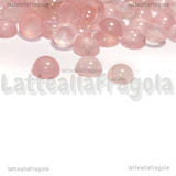 3 Cabochon in Giada Rosa 4mm