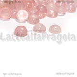 3 Cabochon in Giada Rosa 4mm