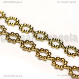 Bracciale Maglia cerchi 6mm in Acciaio Inox Dorato 19cm