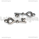 Ciondolo Chiave in Acciaio Inox 20x8x2mm
