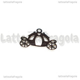 Ciondolo Carrozza di Cenerentola in Acciaio Inox 12x16.5x1mm