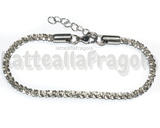 Bracciale Maglia 3.3mm in Acciaio Inox 18cm