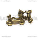 Ciondolo Vespa 3D in metallo color bronzo 23x17mm