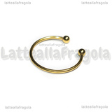 Base Anello regolabile in Acciaio Inox Dorato sfere svitabili