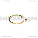 Base Anello regolabile in Acciaio Inox Dorato sfere svitabili