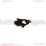 Ciondolo Mano di Fatima con cuore in Acciaio Inox 15x9.5x1.2mm
