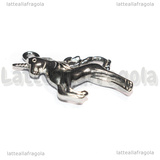 Ciondolo Unicorno 3D in Acciaio Inox 26x27x4mm