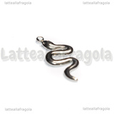 Ciondolo Serpente in Acciaio Inox 26x11x2mm