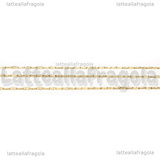 Catena in Acciaio Inox Dorato maglia rettangolare 2.7x0.8mm