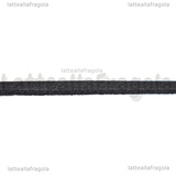 1 Metro piattina in Similpelle Nero 2.6x1.5mm