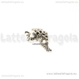 Charm Pesce in metallo argento antico 20x12mm