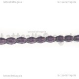 Perle a Botte mezzocristallo sfaccettato Ametista 6x4mm filo 40cm