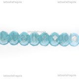 15 Rondelle mezzocristallo sfaccettato Giada Azzurra Luster Plated 8x6mm 