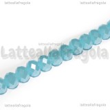 15 Rondelle mezzocristallo sfaccettato Giada Azzurra Luster Plated 8x6mm 