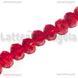 15 Rondelle mezzocristallo sfaccettato Rosso 8x6mm 